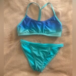 ROKA Teal Blue Ombre Women's Bikini Set